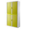ARMOIRE A RIDEAUX 2M CORPS BLANC RIDEAUX VERT